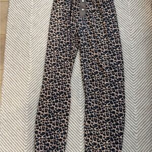 Black and Brown Flare Wide Leg Jeans